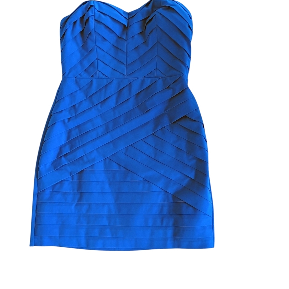 Gianni Bini Blue Strapless Mini Dress SZ 0 - Picture 2 of 5